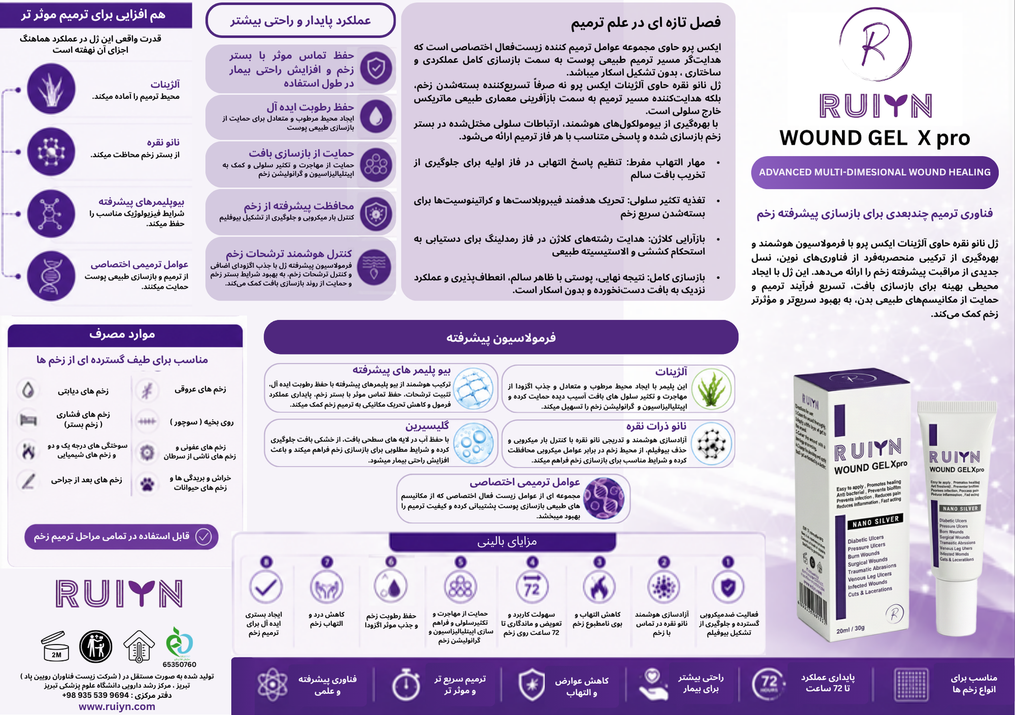 پانسمان ژل زخم ایکس پرو نانو نقره